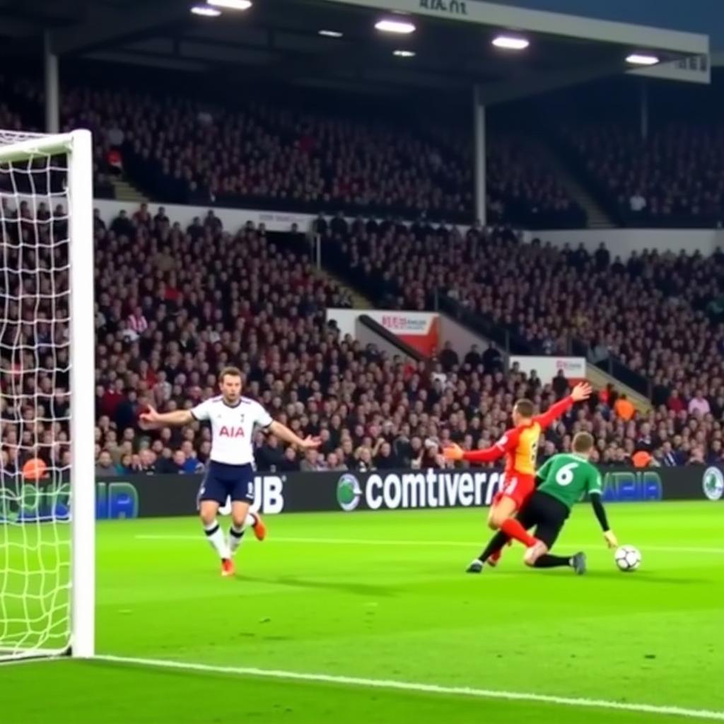 Harry Kane scoring for Tottenham in 2015 on BT Sport