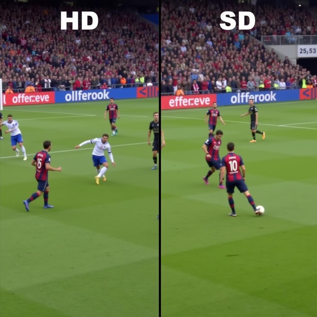 HD vs SD Football Streaming Comparison