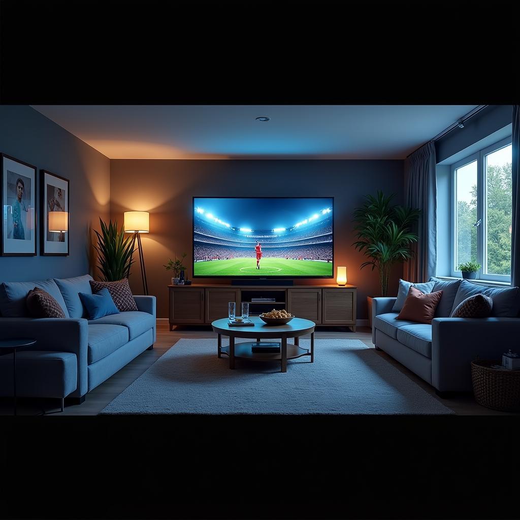 Immersive Football Viewing Setup