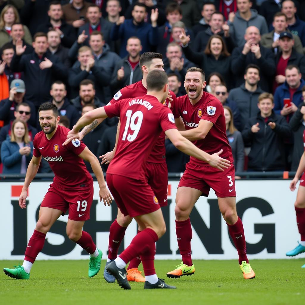 Isthmian League Goal Celebration