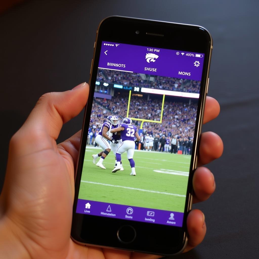 Watching Kansas State Football Live Stream on Mobile App