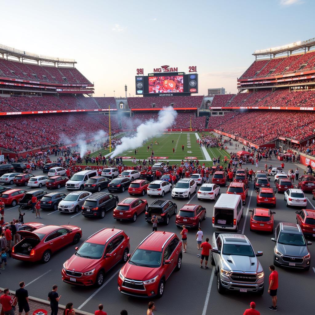 KC Chiefs Fans Tailgating at Arrowhead