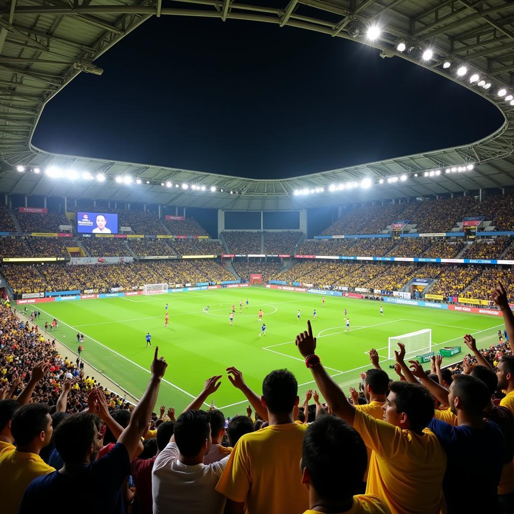 Kerala Blasters FC playing a home game