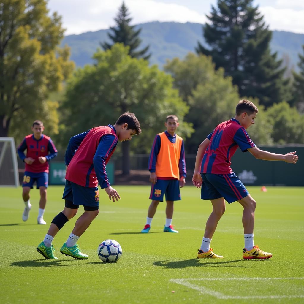 La Masia Training Session