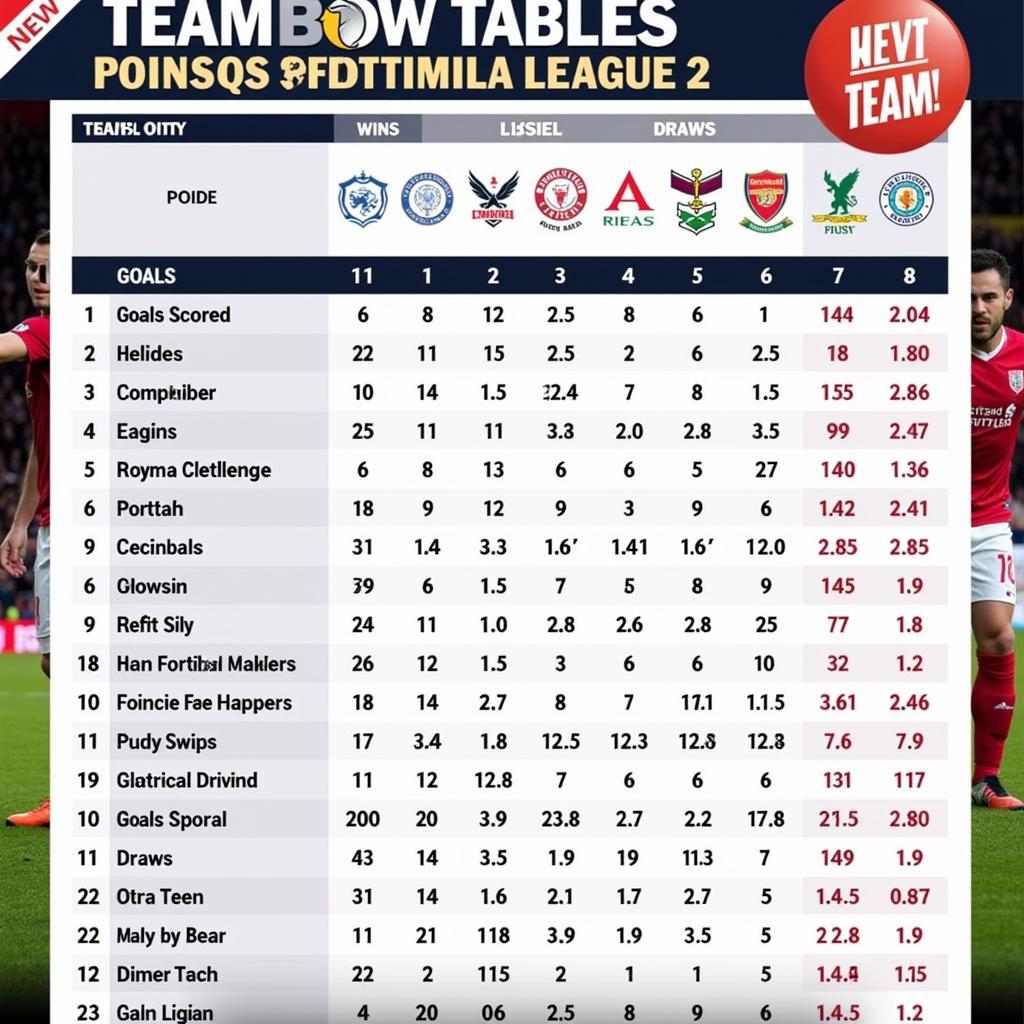 League Two Table and Team Statistics