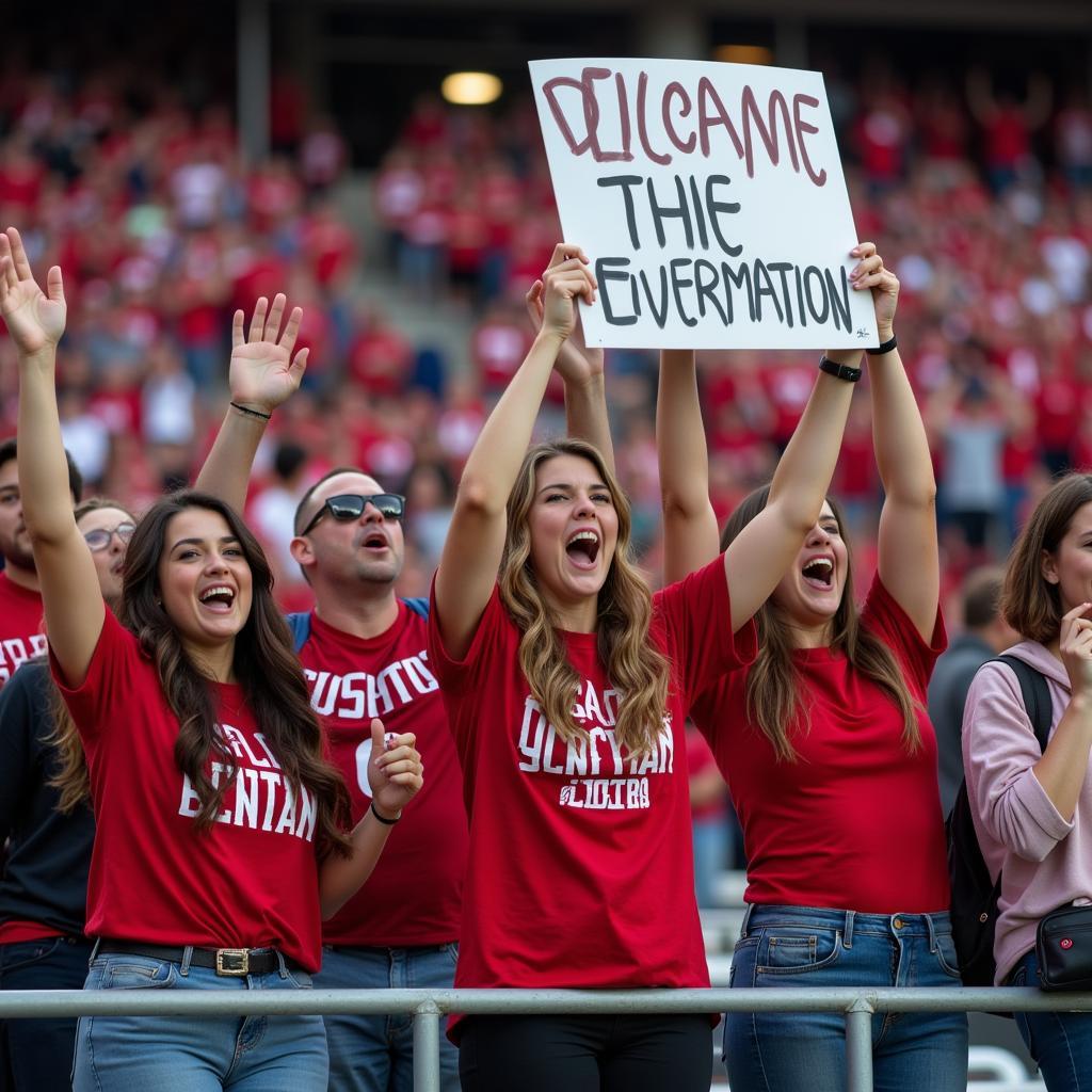 Liberty University Football Fans Cheering