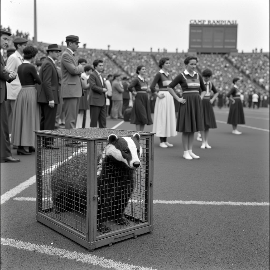 Live Badger at Camp Randall Stadium in the Early Days