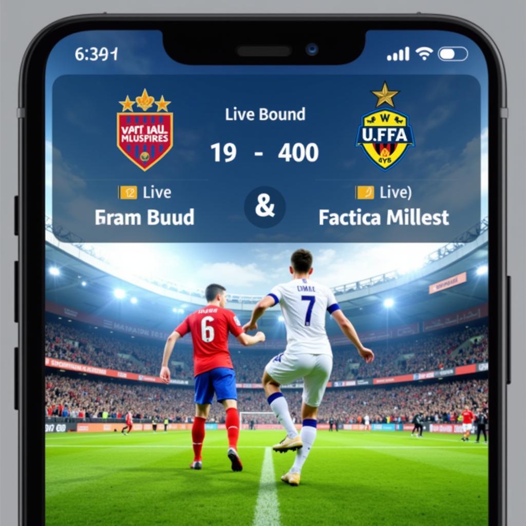 Live Football App Interface