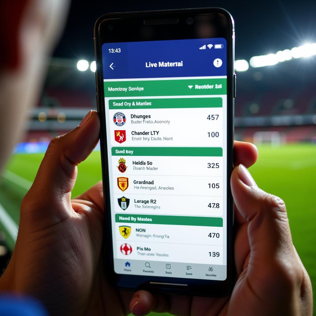 Live Football Scores on Mobile App