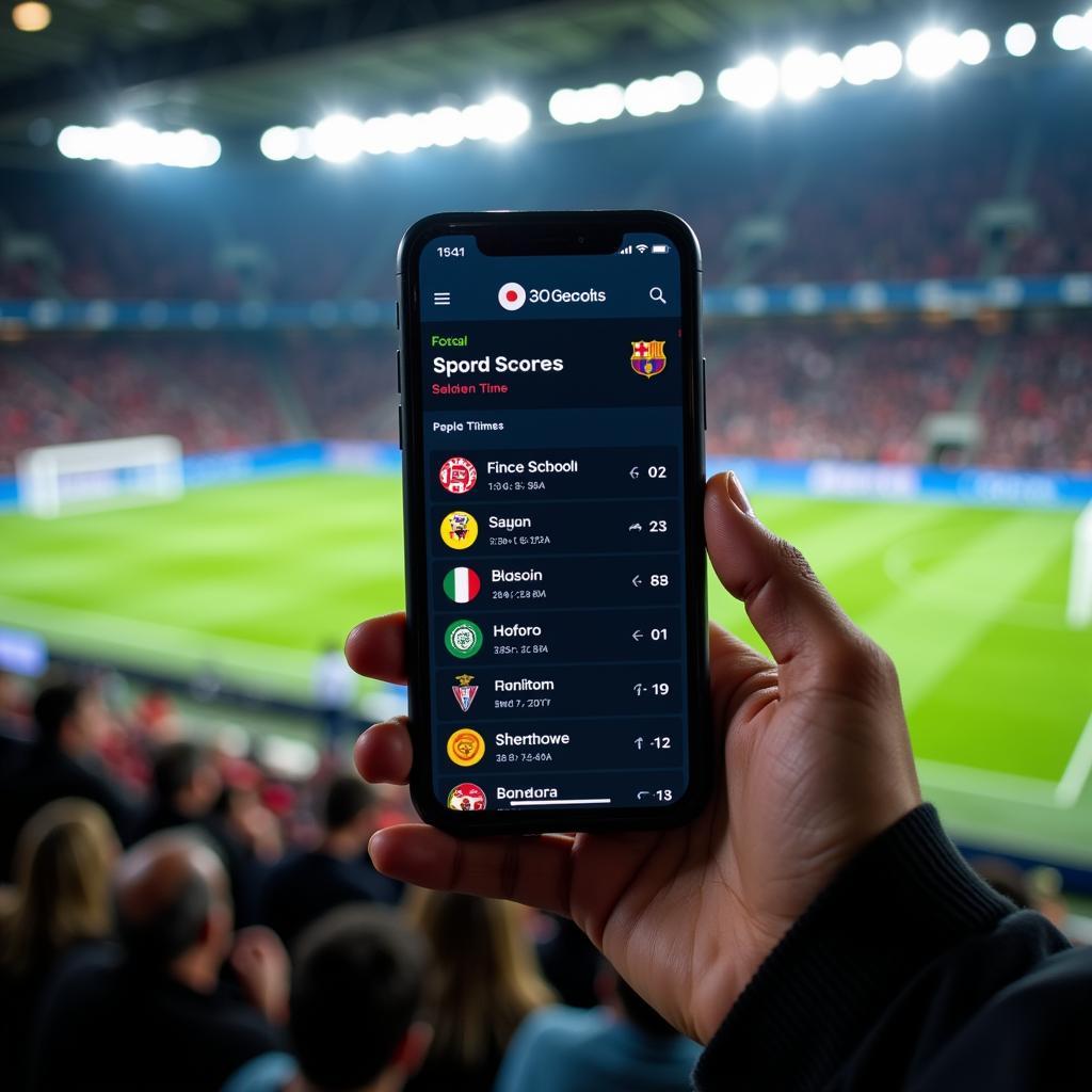 Live Football Scores on Smartphone