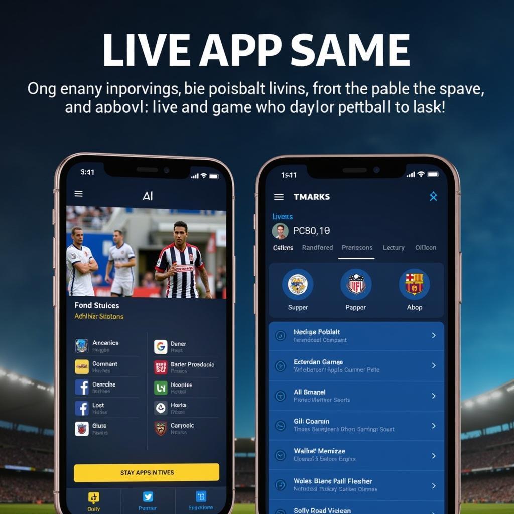 Accessing live scores and updates for football games