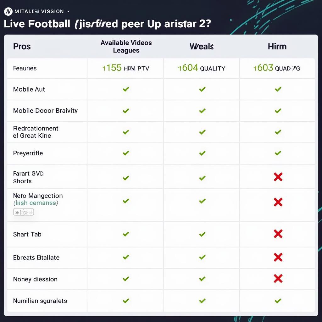 Comparison of Live Football Streaming Platforms