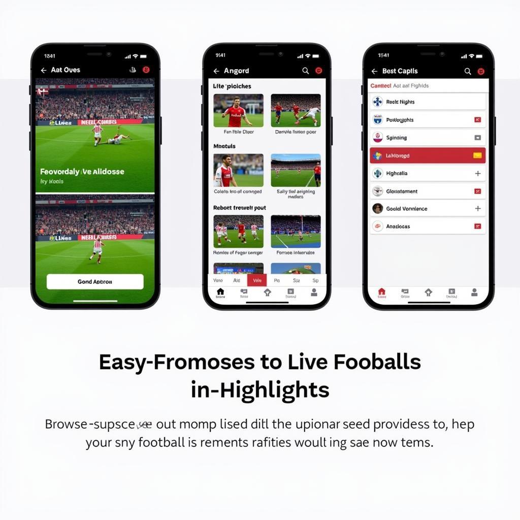 User-friendly interface of a live stream free football app