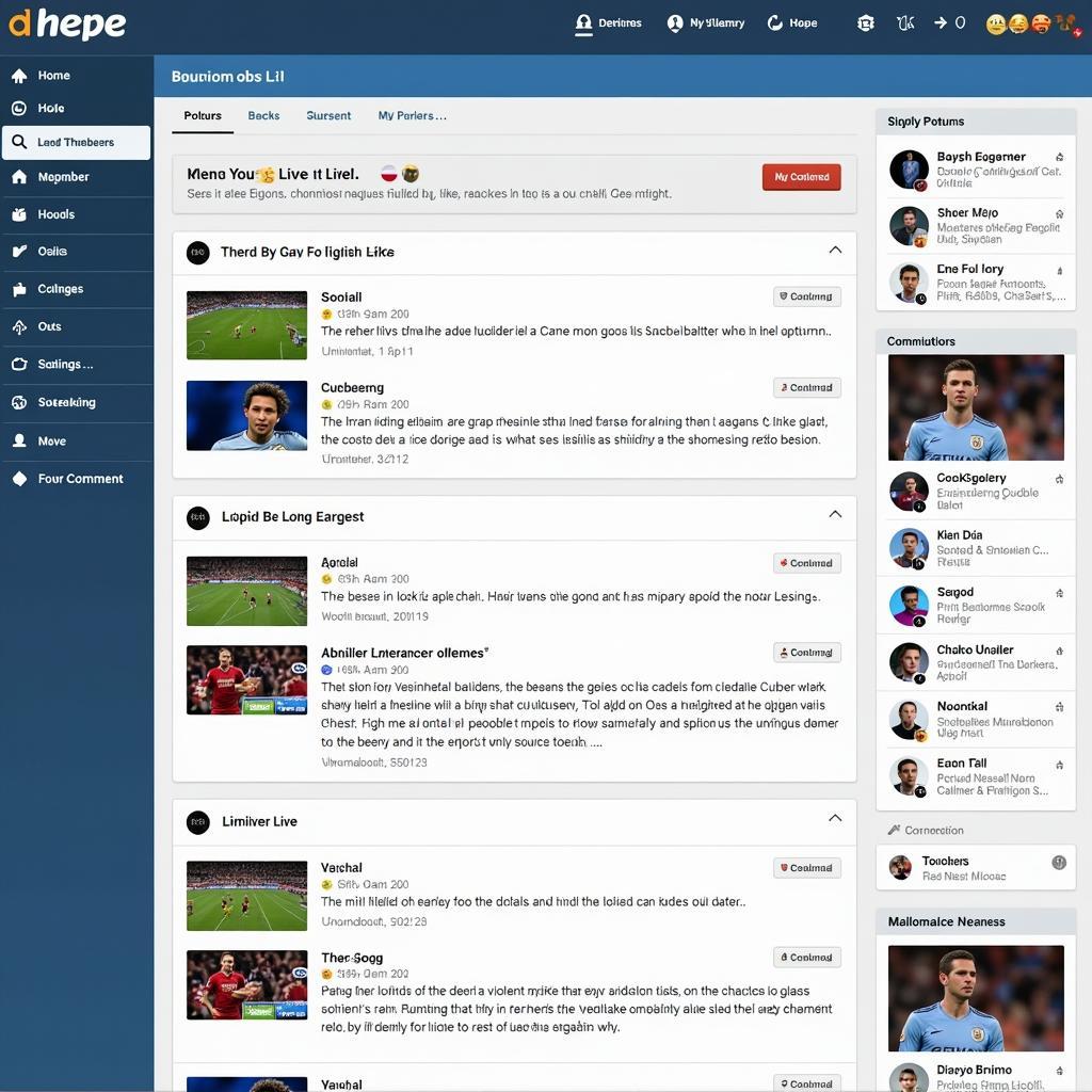 Fans Discussing Live Streaming Football on a Forum