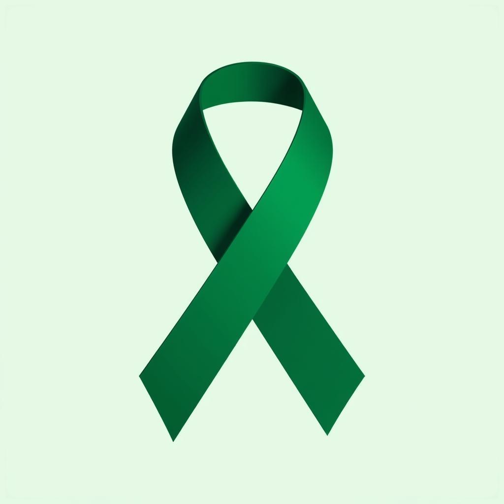 Liver cancer awareness ribbon