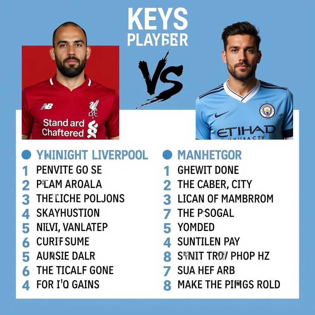 Liverpool vs Man City Key Players