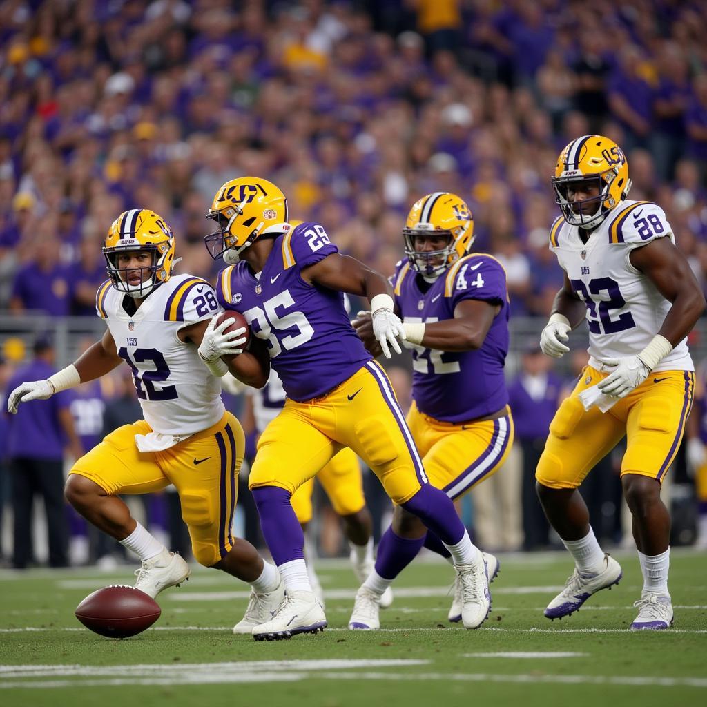 LSU Football Game Action