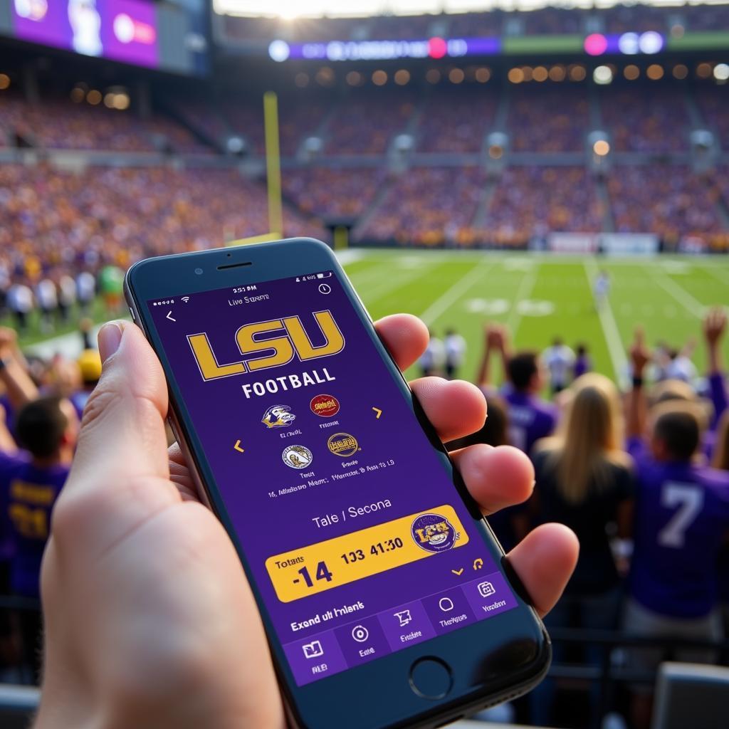 LSU Football Live Score on Mobile App