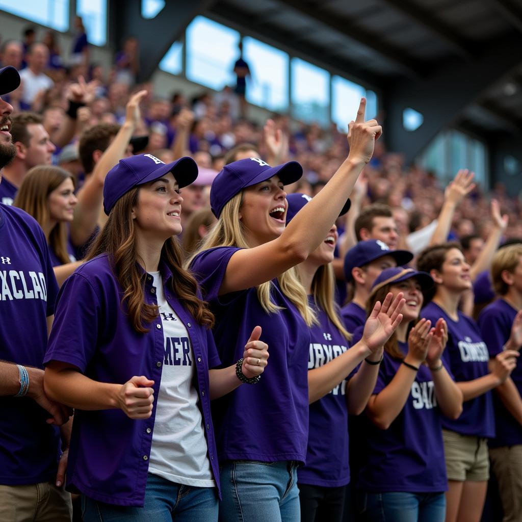 Lumpkin County football fans cheering in the stands