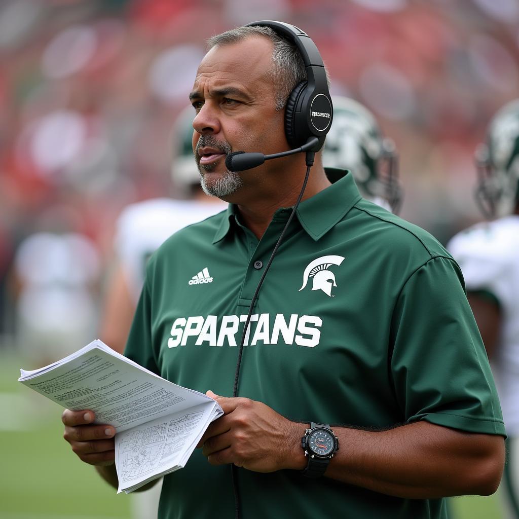 Mel Tucker Coaching Michigan State Spartans