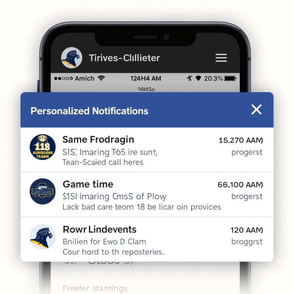 Mobile App with Personalized Notifications