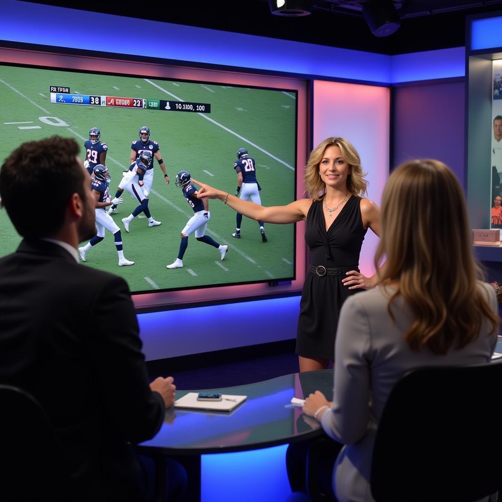 Molly McGrath analyzing college football plays