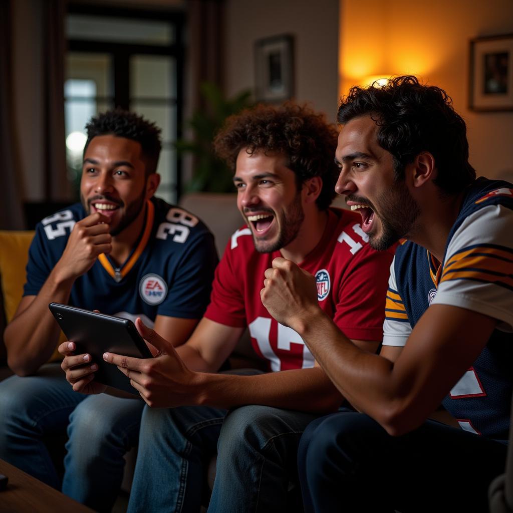 NFL Fans Watching Live Stream