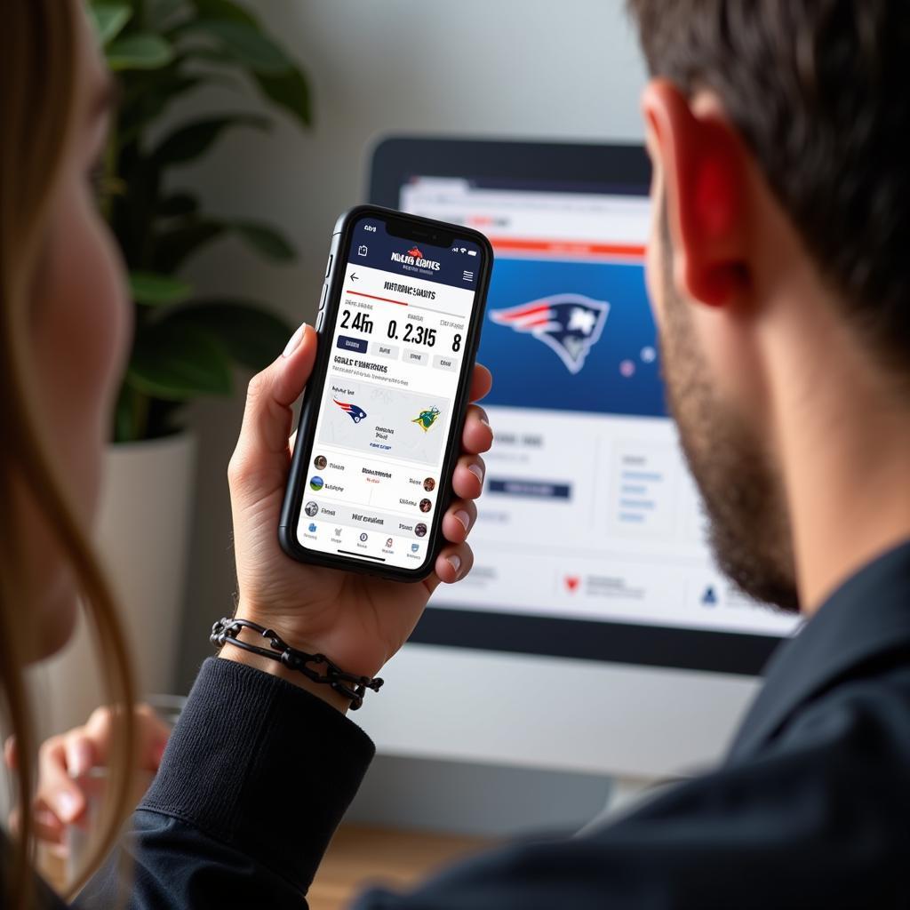 NFL Live Scores Website on Mobile Phone