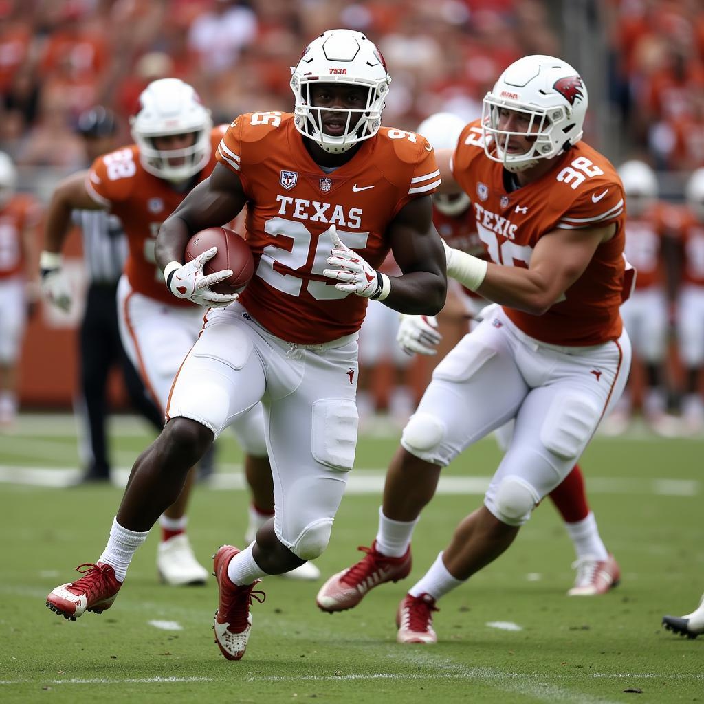 North Texas Football Players on the Field