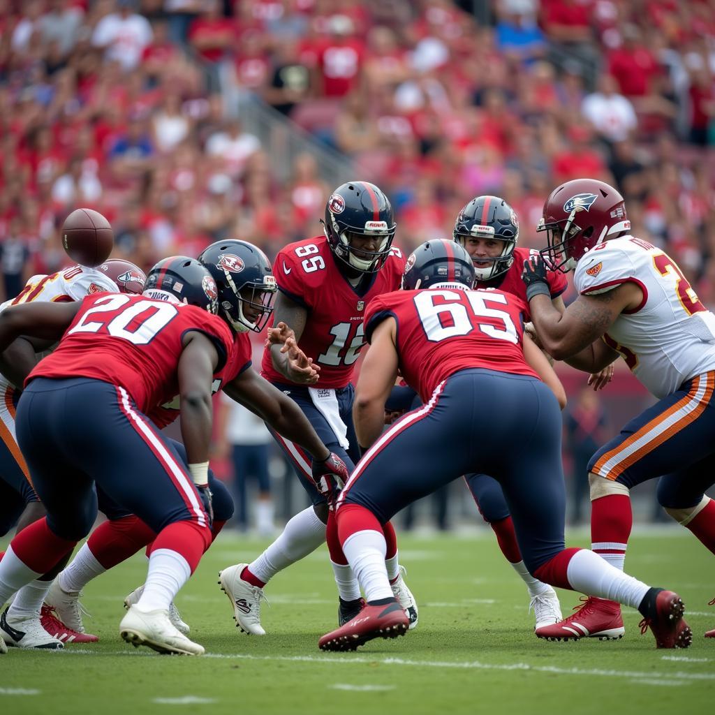 Offensive Line Protecting the Quarterback