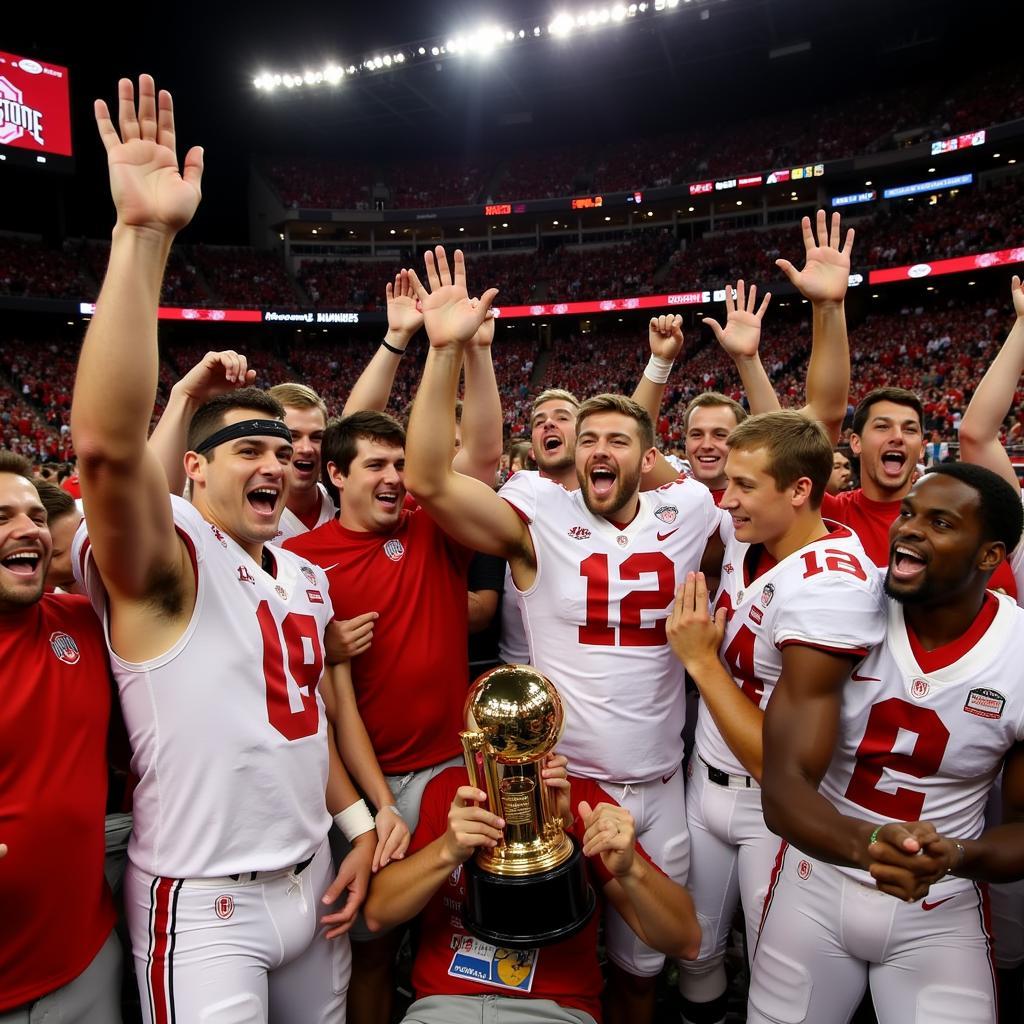 Ohio State Celebrates 2015 Championship Victory