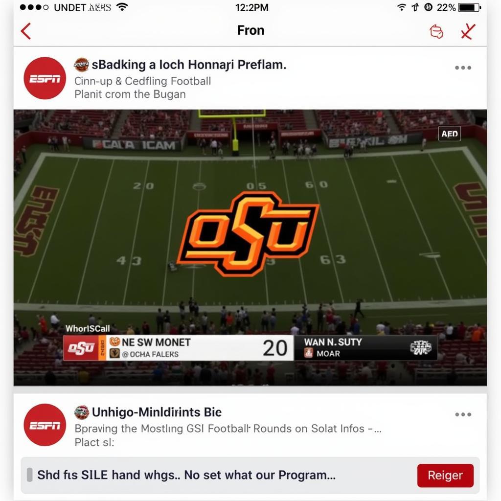 Oklahoma State Football Live Stream on ESPN