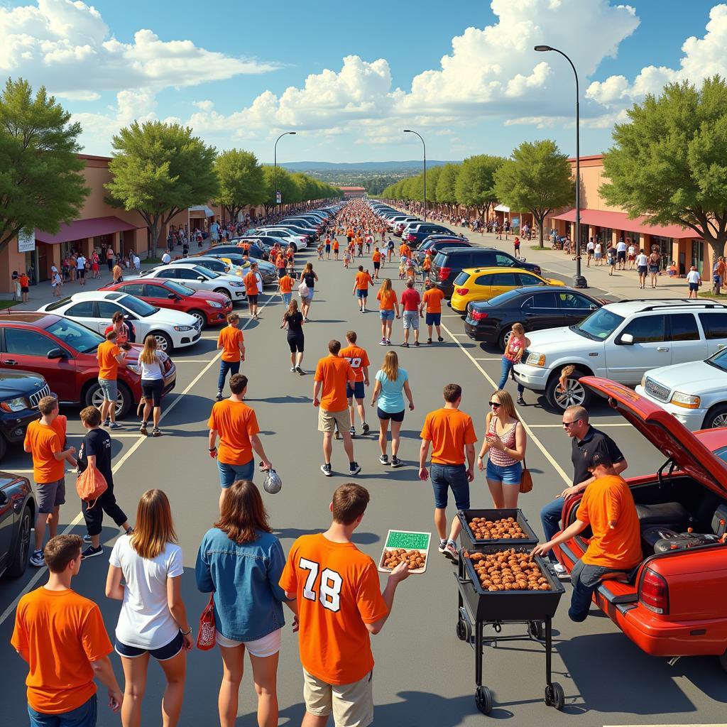 Tailgating Fun Before an Oklahoma State Football Game