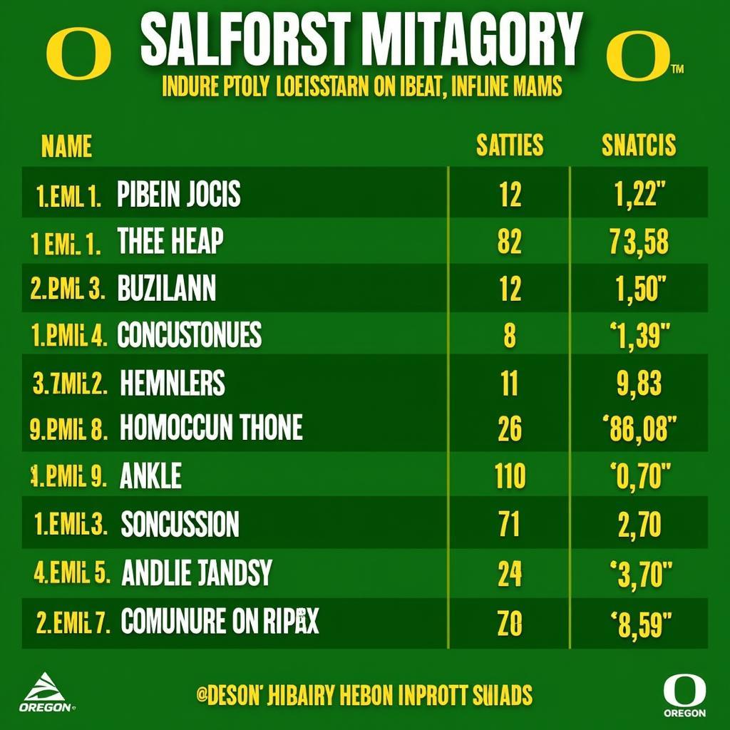 Oregon Ducks Football Injury Report