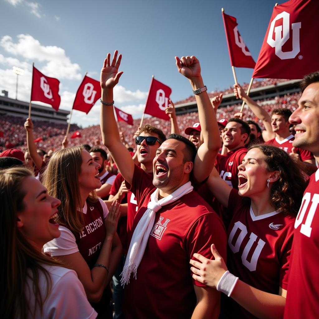 OU Football Fans Celebrating