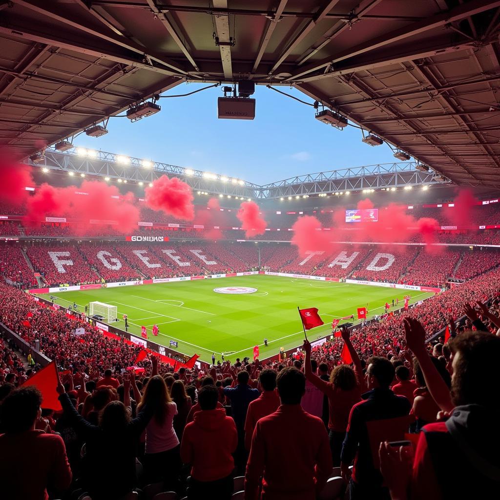 Red Bull Arena packed with Leipzig fans