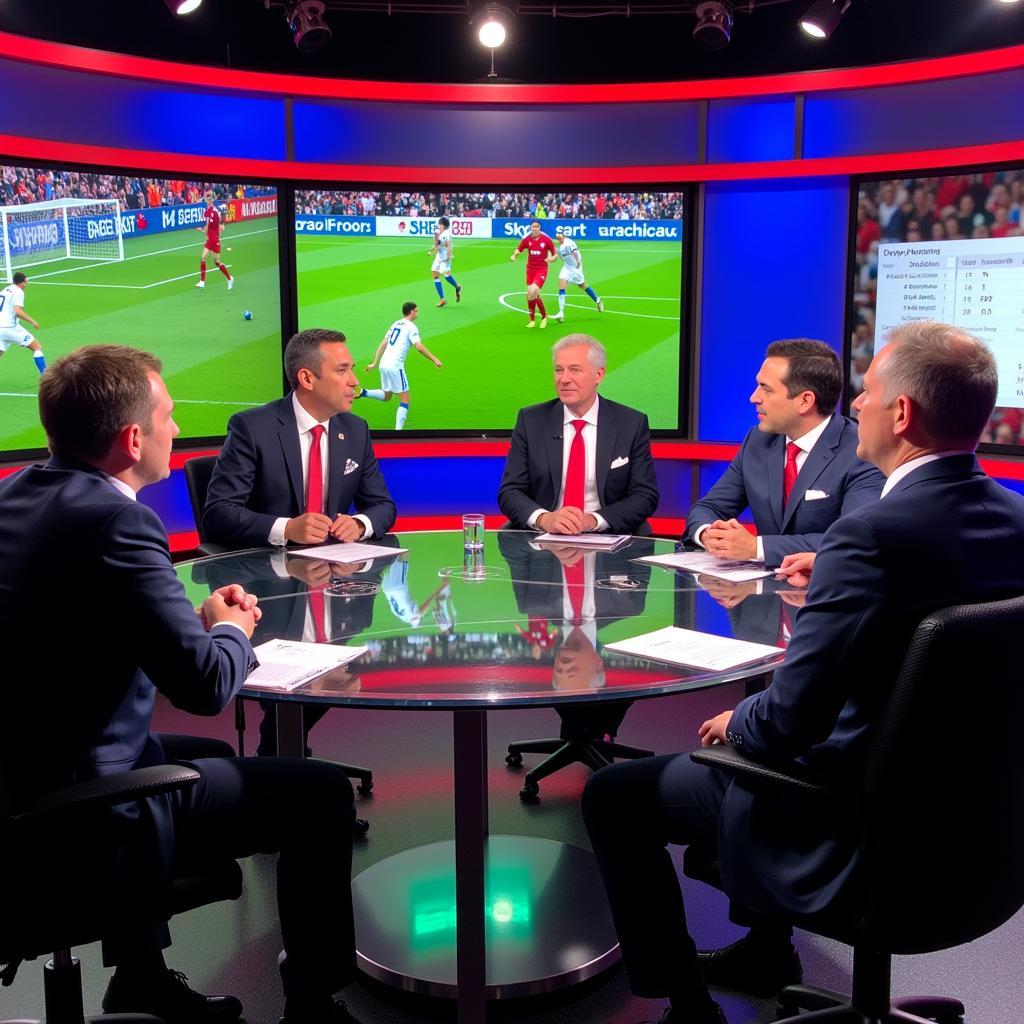 Sky Sports Studio - Pundits Analyzing Football Match