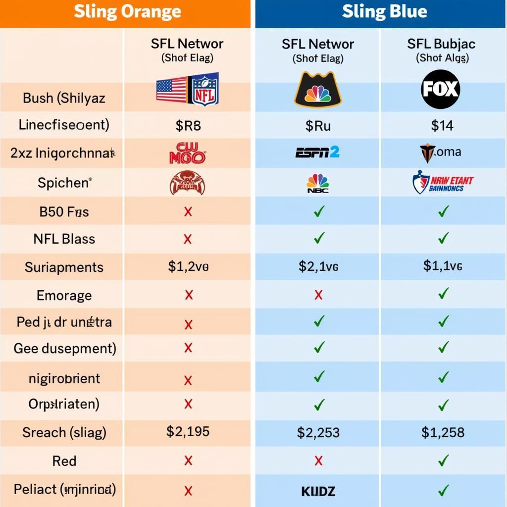 Comparing Sling Orange and Sling Blue for Football Fans