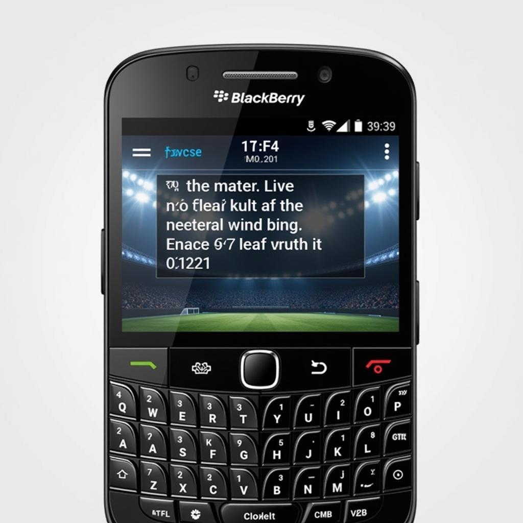 Receiving live football score updates via SMS on a Blackberry device