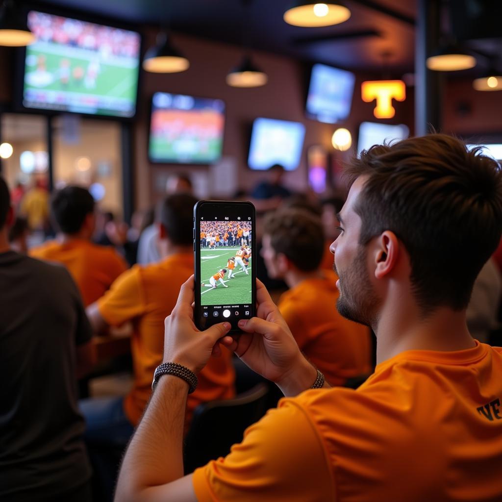 Watching Tennessee Football Live Stream on Mobile Device