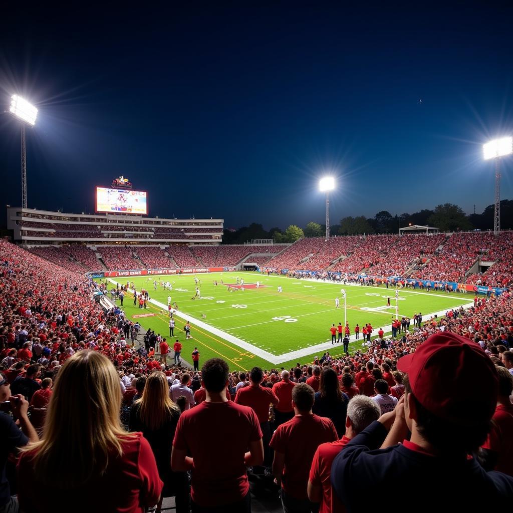 Texas High School Football Stadium Under the Friday Night Lights