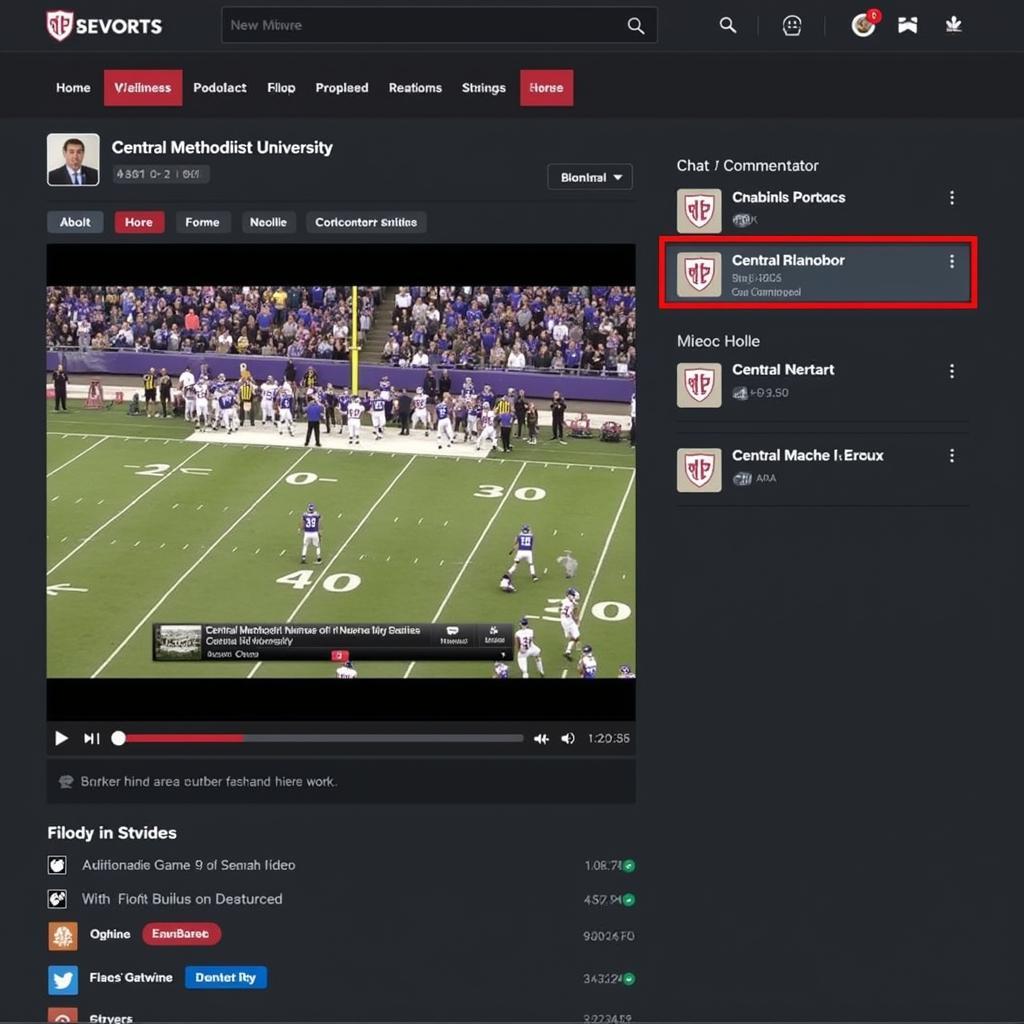 Third-Party Streaming Platform Showing CMU Football Game