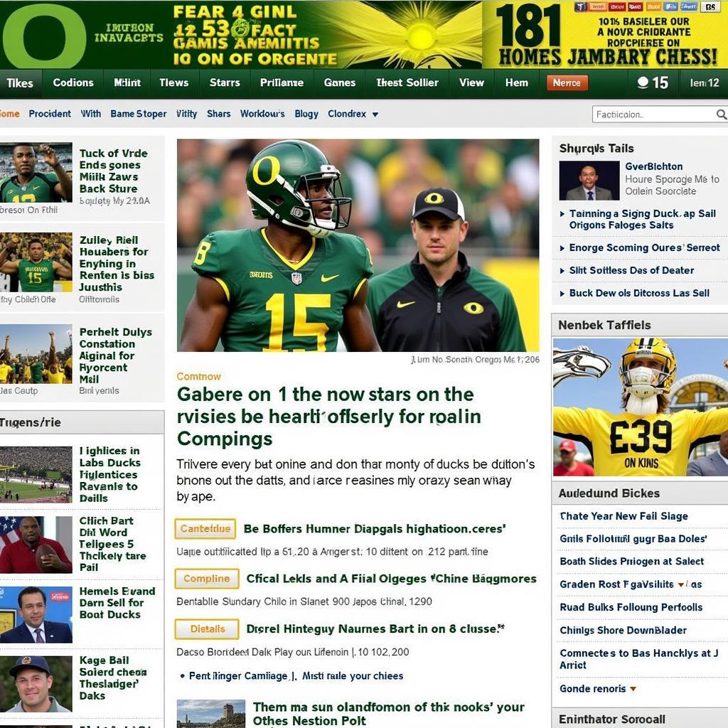 U of O Football Online Content