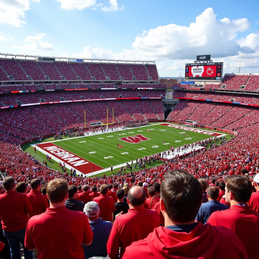 UW Football Fans at Camp Randall Stadium