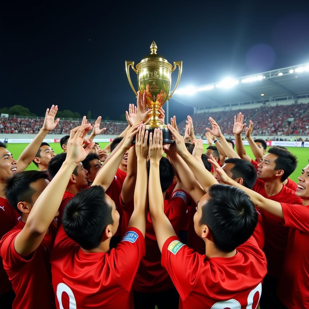 Vietnam celebrates winning the 2018 AFF Suzuki Cup