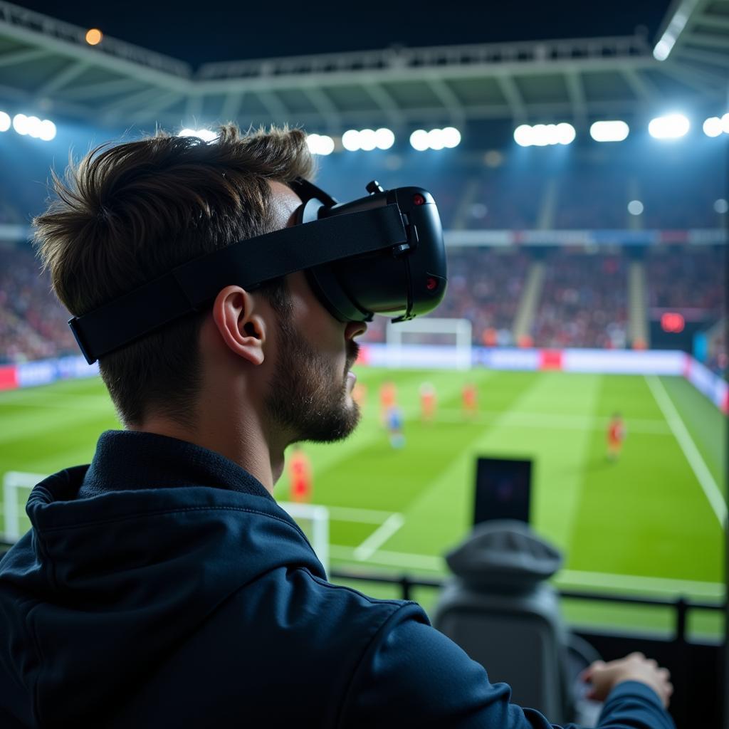 Immersive virtual reality football experience