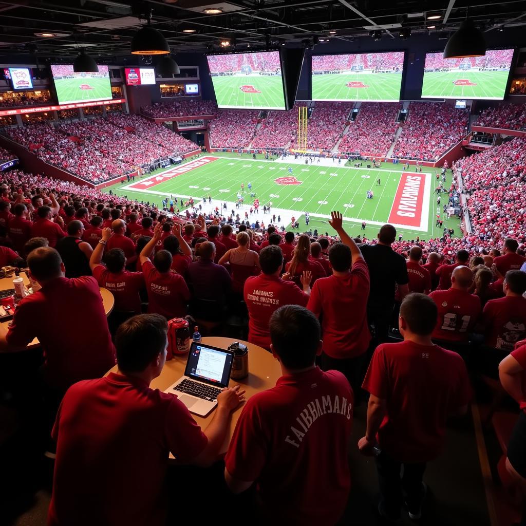 Watching Arkansas Razorbacks Football in a Sports Bar