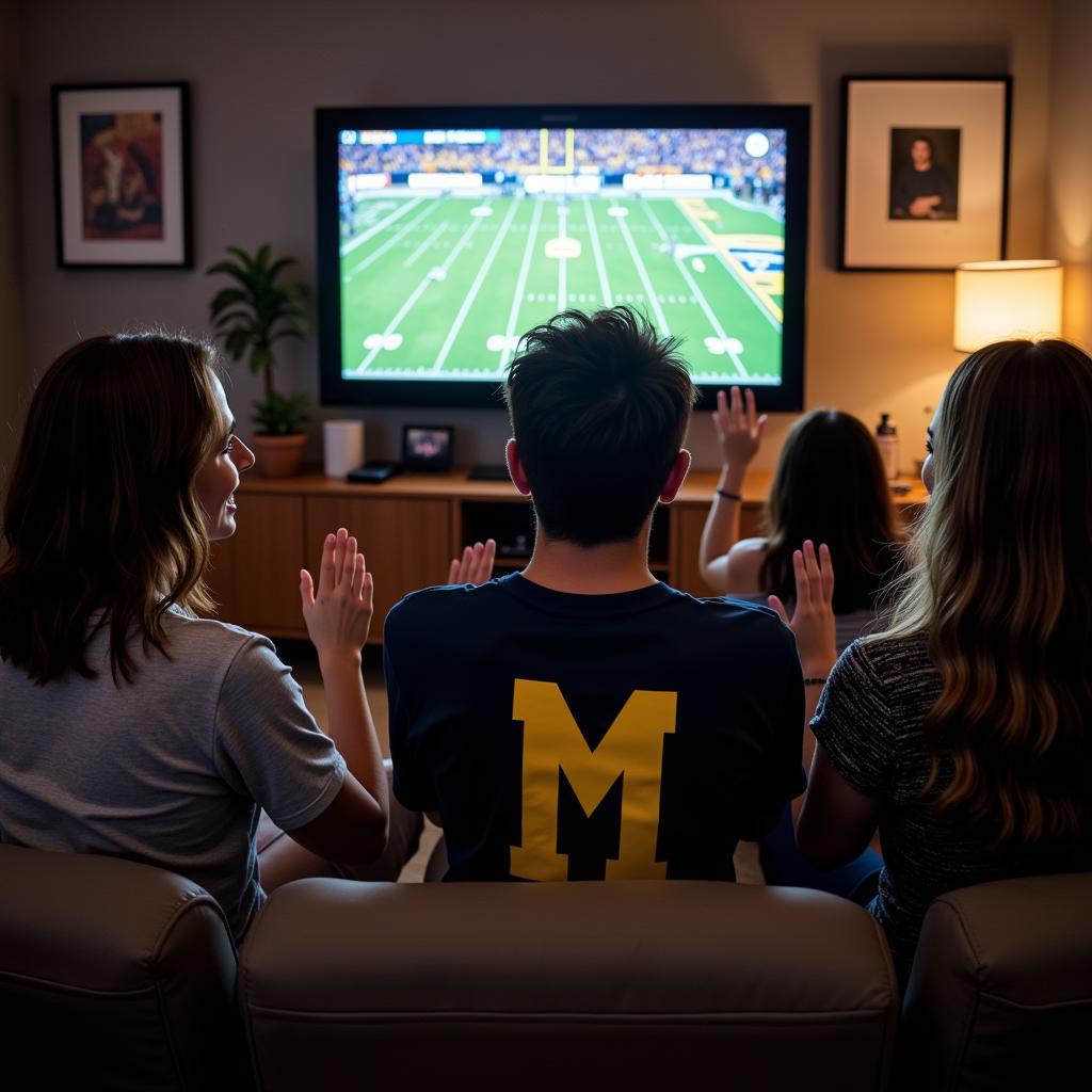 Watching U of M Football Game with Friends