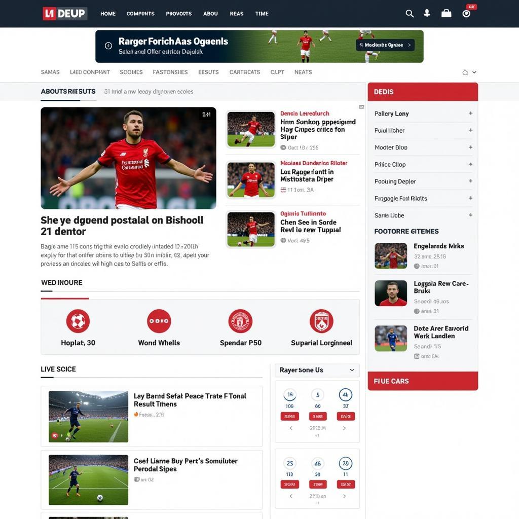 Comprehensive Football Website