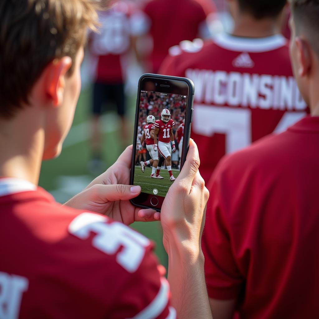 Wisconsin Badgers Football Live Streaming on Mobile Device